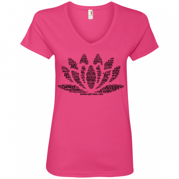 Lotus Flower V-Neck Ladies Shirt