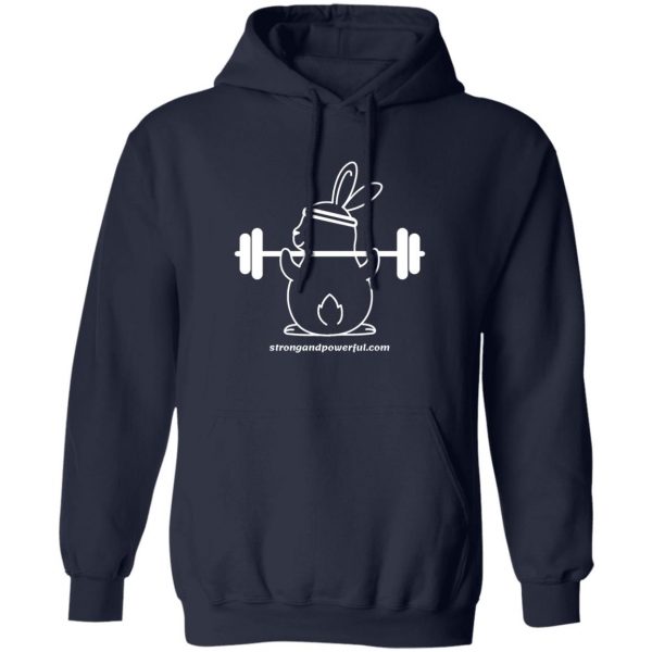 barbell bunny hoodie sweatshirt navy